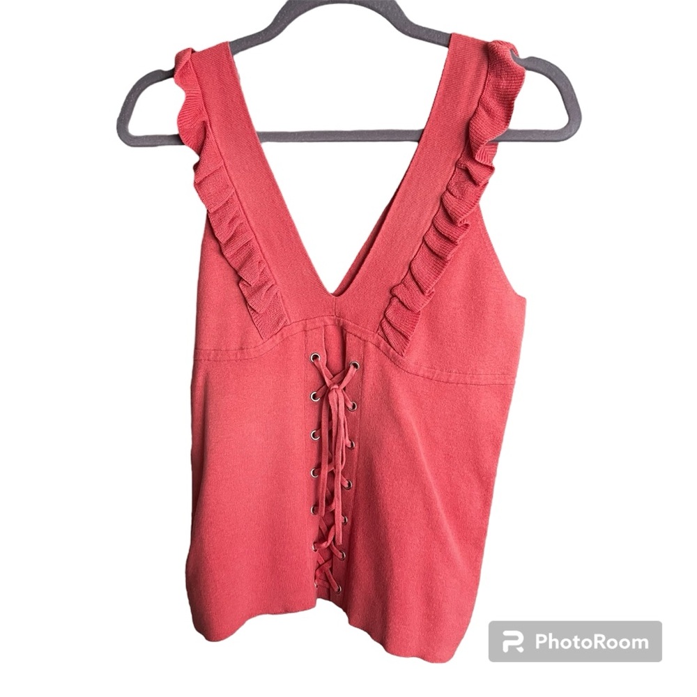 NEW Express Knit Top, SALMON Size L